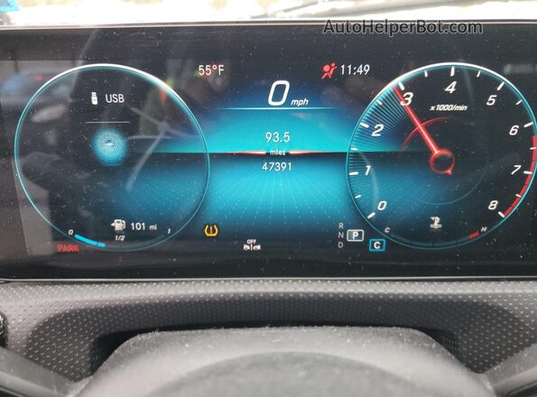 W1K3G4FB2MJ264237 2021 MERCEDES-BENZ A Black Вид щитка приладів