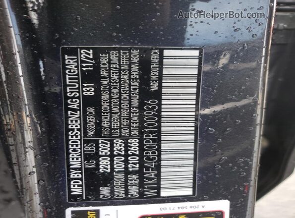 W1KAF4GB0PR100936 2023 MERCEDES-BENZ C Charcoal ძრავის განყოფილების ხედი