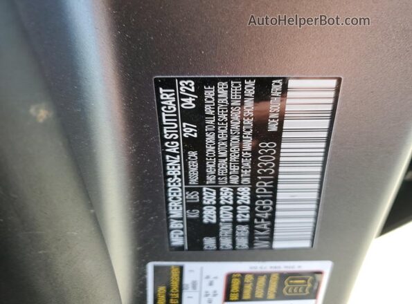 W1KAF4GB1PR133038 2023 MERCEDES-BENZ C Серый Вид подкапотного пространства