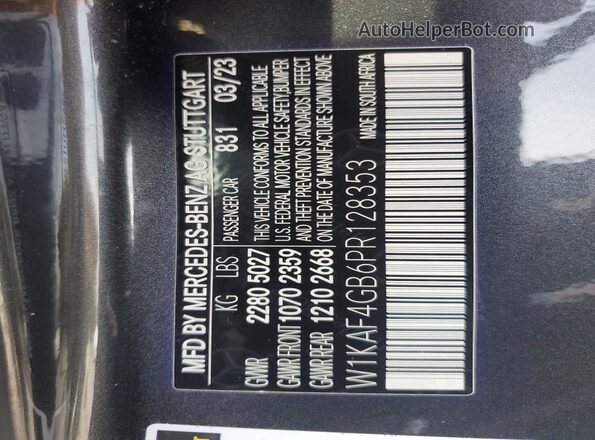W1KAF4GB6PR128353 2023 MERCEDES-BENZ C Charcoal Widok komory silnika