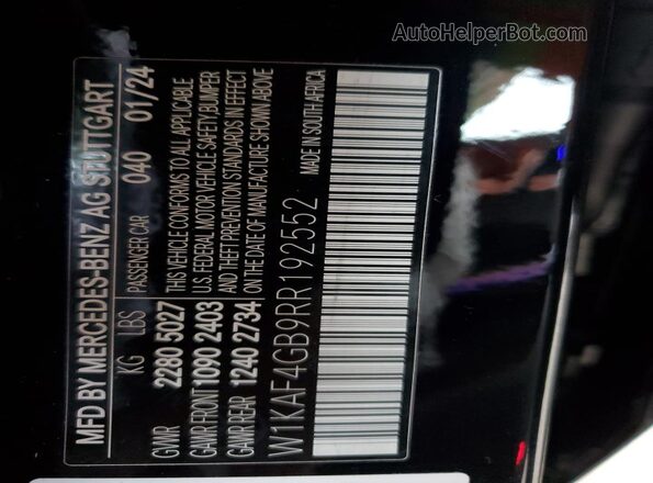 W1KAF4GB9RR192552 2024 MERCEDES-BENZ C Black Շարժիչի բաժամունքի տեսք