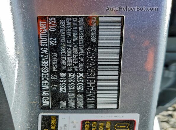 W1KAF4HB1SR269872 2025 MERCEDES-BENZ C Серебряный Вид подкапотного пространства