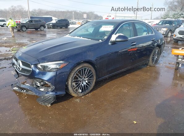 W1KAF4HB2NR054375 2022 MERCEDES-BENZ C-CLASS Dark Blue Передняя левая четверть
