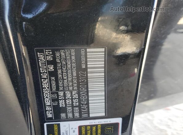 W1KAF4HBXNR013122 2022 MERCEDES-BENZ C Black ძრავის განყოფილების ხედი