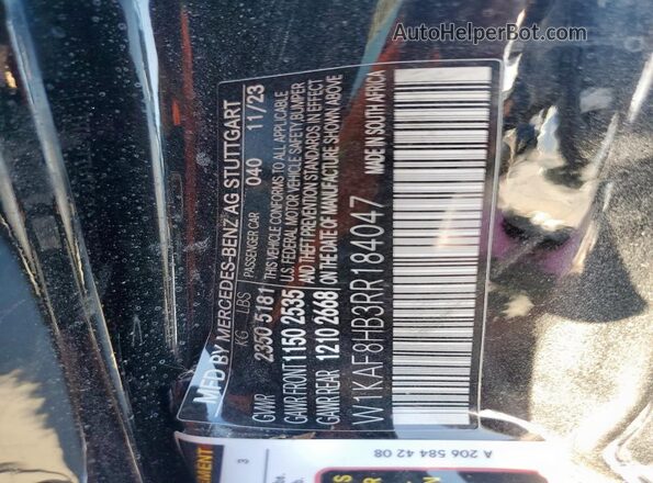 W1KAF8HB3RR184047 2024 MERCEDES-BENZ C Black 