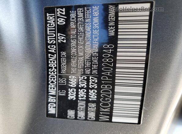 W1KCG2DB1PA028948 2023 MERCEDES-BENZ EQS Gray Вид підкапотного простору