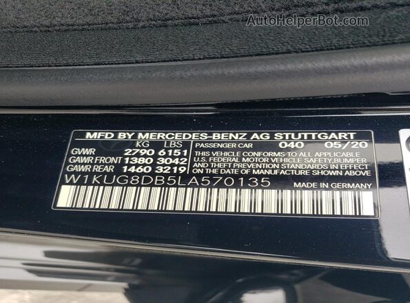 W1KUG8DB5LA570135 2020 MERCEDES-BENZ S Черный Вид подкапотного пространства