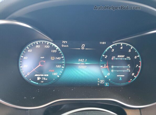 W1KWF6EB7LR596915 2020 MERCEDES-BENZ C White Instrument cluster view