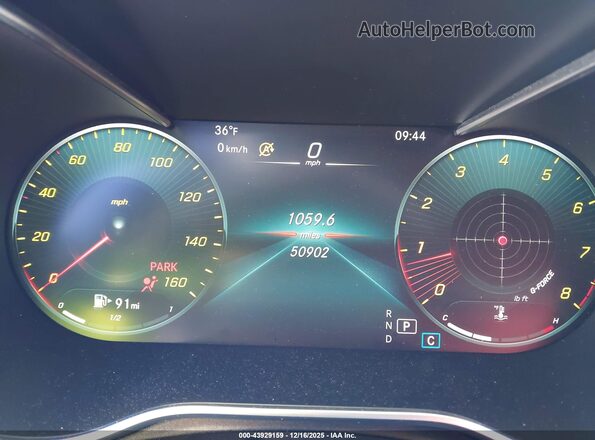 W1KWF8EB5LR598156 2020 MERCEDES-BENZ C-CLASS White Vista de los asientos traseros