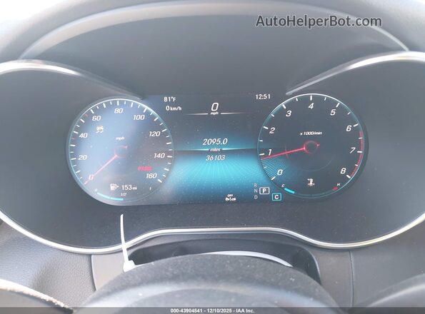 W1KWJ8DB7MG063813 2021 MERCEDES-BENZ C-CLASS White Vista de los asientos traseros