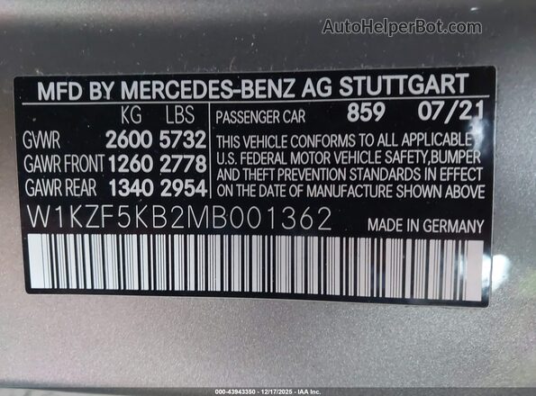 W1KZF5KB2MB001362 2021 MERCEDES-BENZ E-CLASS Tan Widok komory silnika