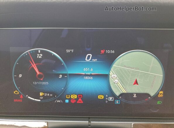 W1KZF8DB2NB011857 2022 MERCEDES-BENZ E Gray Вид щитка приладів