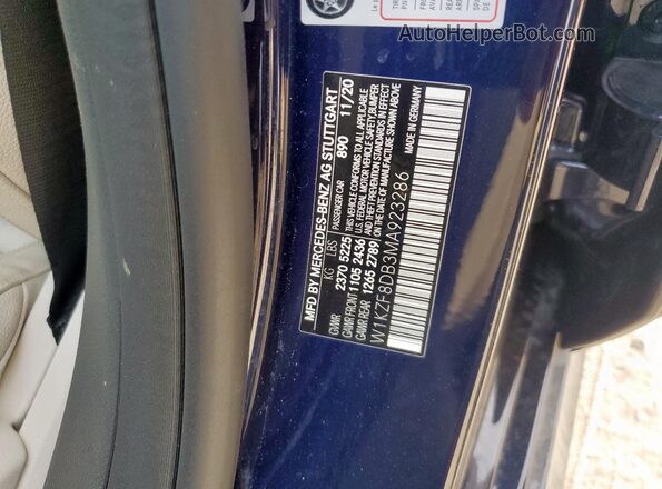 W1KZF8DB3MA923286 2021 MERCEDES-BENZ E Black Vista del compartimento del motor