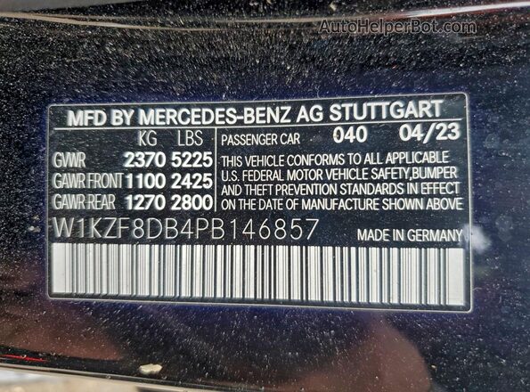 W1KZF8DB4PB146857 2023 MERCEDES-BENZ E Black ძრავის განყოფილების ხედი