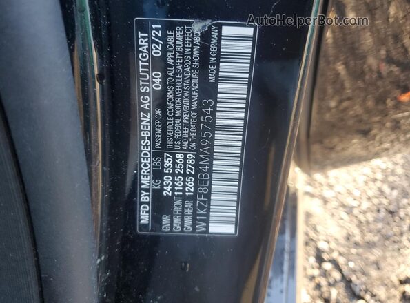 W1KZF8EB4MA957543 2021 MERCEDES-BENZ E Black Вид підкапотного простору