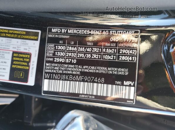 W1N0J8KB6MF907468 2021 MERCEDES-BENZ GLC-CLASS Black Widok komory silnika