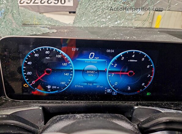 W1N4M4HB8MW105089 2021 MERCEDES-BENZ GLB-CLASS Gray Սարքավորումների վահանակի տեսք