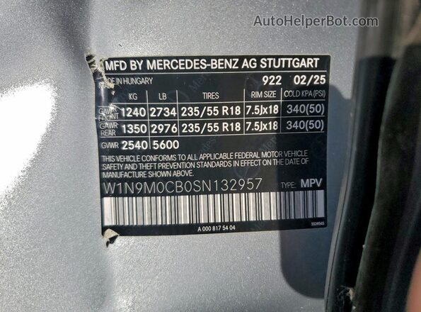 W1N9M0CB0SN132957 2025 MERCEDES-BENZ EQB Silver სალონის 360-გრადუსიანი ხედი
