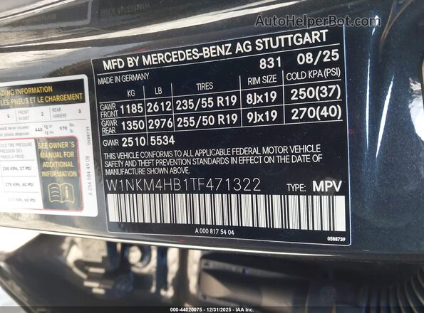 W1NKM4HB1TF471322 2026 MERCEDES-BENZ GLC 300 Черный 