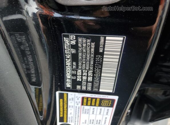 W1NKM4HB6RF071359 2024 MERCEDES-BENZ GLC-CLASS Black Вид наклейки з VIN-кодом