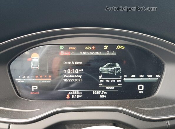 WA124AFY7N2062243 2022 AUDI SQ5 White Սարքավորումների վահանակի տեսք