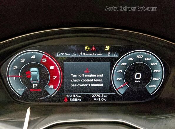 WA134AFY6M2070921 2021 AUDI SQ5 Gray Widok zestawu wskaźników