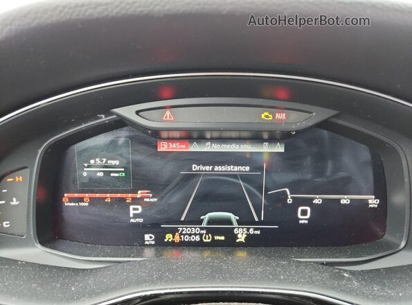 WA1AVAF15MD014500 2021 AUDI Q8 Black Instrument cluster view