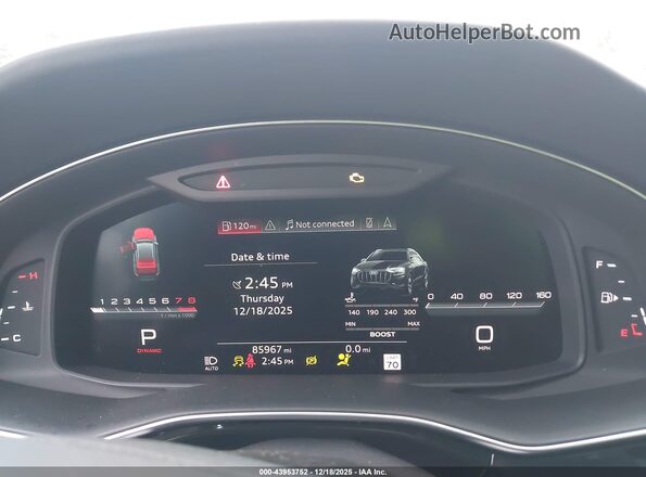 WA1AWAF17LD025235 2020 AUDI SQ8 Gray უკანა სავარძლების ხედი