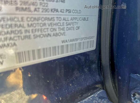 WA1AWBF13PD043307 2023 AUDI SQ8 Blue Vista de los asientos traseros