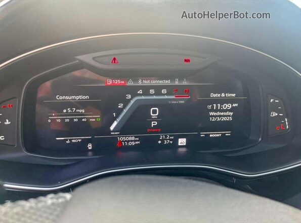 WA1AWBF76MD023410 2021 AUDI SQ7 Gray Սարքավորումների վահանակի տեսք
