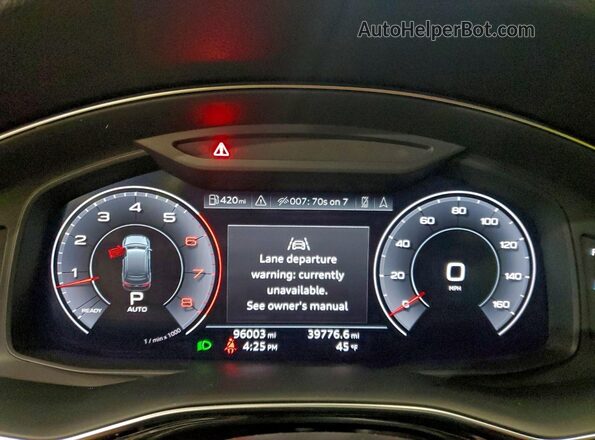 WA1AXAF76LD000683 2020 AUDI Q7 Black Вид щитка приладів