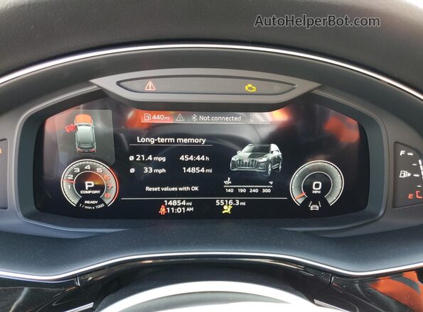 WA1AXBF79PD011849 2023 AUDI Q7 Black ხელსაწყოთა პანელის ხედი