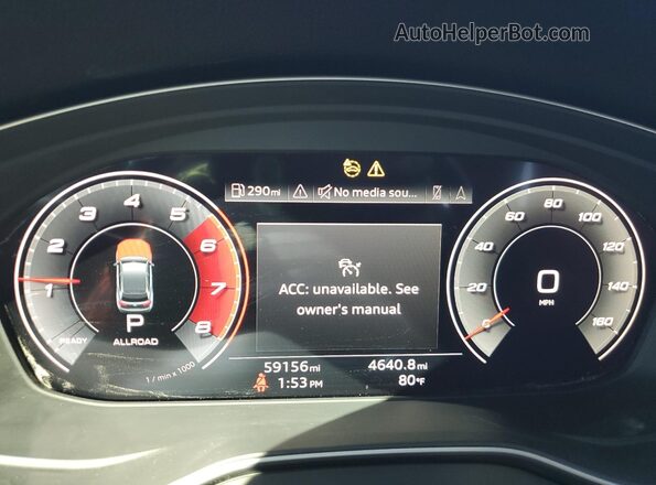 WA1B4AFY0M2044391 2021 AUDI SQ5 White Vista del cuadro de instrumentos