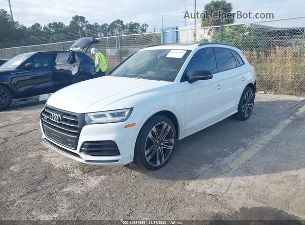 WA1B4AFY1L2021183 2020 AUDI SQ5 White Առջևի ձախ երեք քառորդ տեսարան