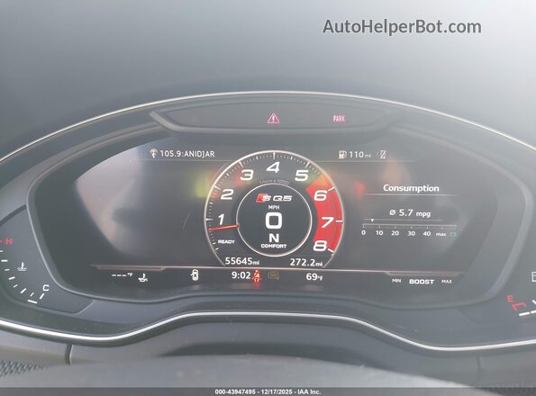 WA1B4AFY1L2021183 2020 AUDI SQ5 White Հետևի նստատեղերի տեսք