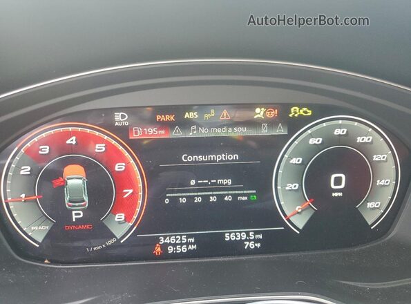 WA1B4AFY1M2010055 2021 AUDI SQ5 Gray Widok zestawu wskaźników