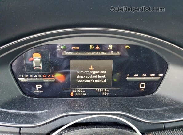 WA1B4AFY1N2098297 2022 AUDI SQ5 Black Вид щитка приладів