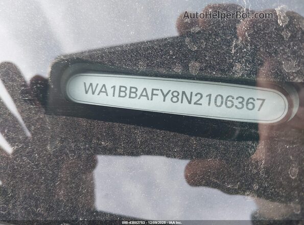 WA1BBAFY8N2106367 2022 AUDI Q5 Black Вид підкапотного простору
