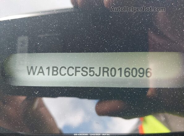 WA1BCCFS5JR016096 2018 AUDI Q3 Серый 