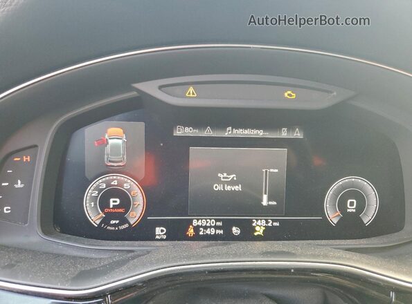 WA1BVAF14KD026865 2019 AUDI Q8 Silver Vista del cuadro de instrumentos