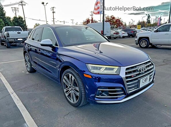 WA1C4AFY5J2043690 2018 AUDI SQ5 Синий Задняя левая четверть
