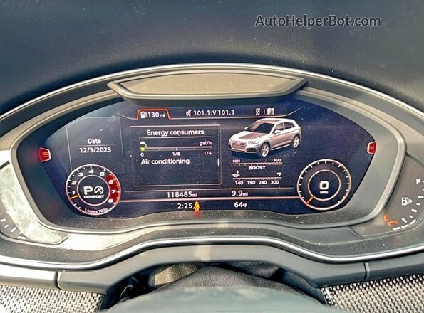 WA1C4AFY5J2043690 2018 AUDI SQ5 Синий Вид щитка приборов