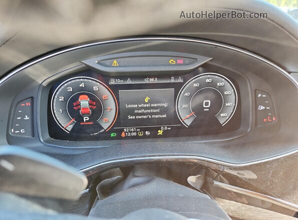 WA1CVAF19KD035503 2019 AUDI Q8 Black Instrument cluster view