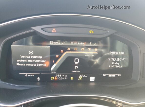 WA1CWBF12ND014645 2022 AUDI SQ8 Black Instrument cluster view