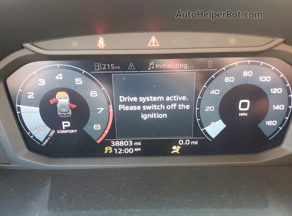 WA1DECF30M1054382 2021 AUDI Q3 Black Вид щитка приладів