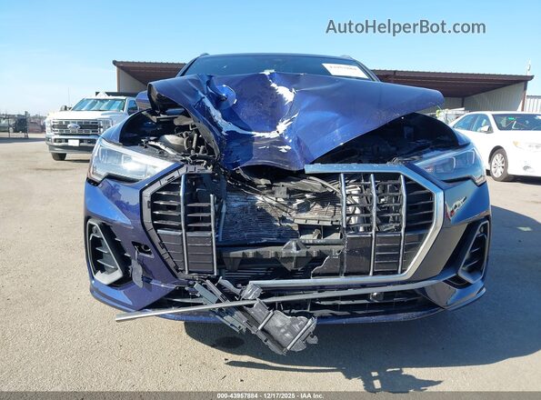 WA1DECF30N1146027 2022 AUDI Q3 Blue Vista del cuadro de instrumentos