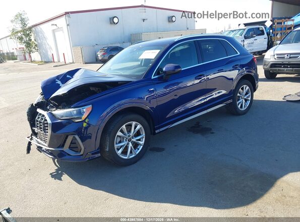 WA1DECF30N1146027 2022 AUDI Q3 Blue Vista tres cuartos delantera izquierda