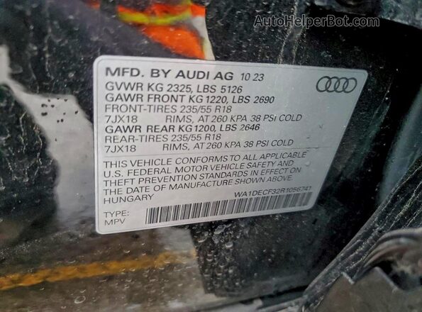 WA1DECF32R1056741 2024 AUDI Q3 Black სალონის 360-გრადუსიანი ხედი