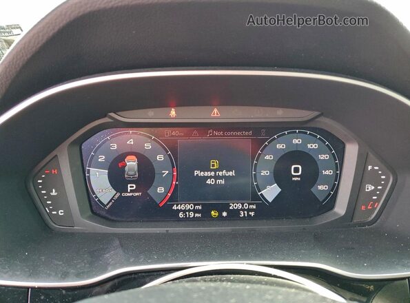 WA1DECF36M1033794 2021 AUDI Q3 Blue Սարքավորումների վահանակի տեսք