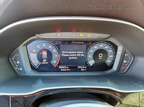 WA1EECF33K1086888 2019 AUDI Q3 Orange Widok zestawu wskaźników